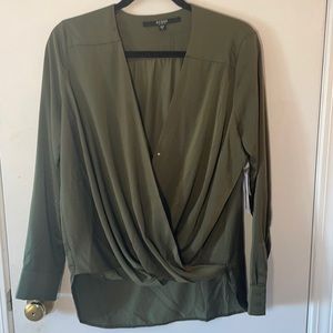 Guess army green blouse